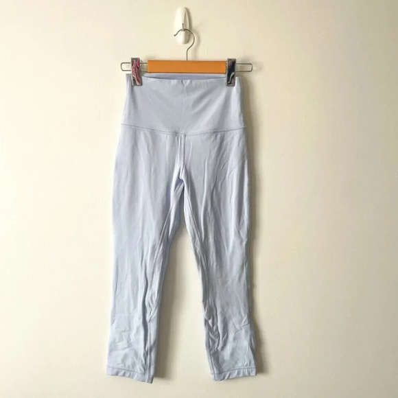 Lululemon Align Double Lined High Rise Legging Pant 21" Pastel Blue Size 4 - Picture 4 of 8
